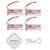 4Pcs Lipo Battery 1500mAh 3.7V 25C JST Head Lithium Battery for Remote Control Cars Helicopters Boats