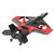RC Drone Portable EPP Remote Control Plane with Colorful LED Lights and Spare Propellers for Kids Toy Gift Red Three Battery