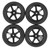 4 Pcs RC Car Tires Rubber Plastic Universal RC Car Wheel for Tamiya TT01 TT02 XV01 XV02 1/10 Remote Control Vehicle Black