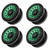 4 PCS RC Vehicle Wheels Rims 2.9in 12 Hole Aluminum Alloy RC Model Car Non Stick Metal Wheel Hub for 1/6 AXAIL SCX6 Green