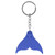 Mermaid Tail Keychain Diving Theme Soft Silicone Keyring Decorative Fish Tail Pendant Dark Blue