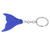 Mermaid Tail Keychain Diving Theme Soft Silicone Keyring Decorative Fish Tail Pendant Dark Blue
