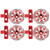 Hex Wheel Hub Brake Disc Caliper Disc RC Accessories Fit for Traxxas UDR 1/7 RC carRed