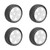 4 PCS 1/8 GT RC Wheels Strong Grip Road Racing Tires Wear Resistant On Road Wheels with 17mm Adapter White