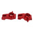2Pcs RC Car Rear Hub Aluminium Alloy High Strength Stable Exquisite Pure Color RC Rear Axle Carrier for ARRMA 1/7 1/8 Red