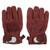 Heat Resistant Gloves Calf Leather Polyester Hand Protection BBQ Grill Oven Mitts Short TypeWine Red