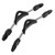 2PCS Diving Spring Fin Strap Stainless Steel Diving Fin Heel Strap with Quick Release Buckles for Scuba Diving Black M