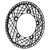 BOLANY Bicycle Chainring Aluminum Alloy Folding Bike Chainring Plate for 130 BCD 53TAnode Black