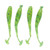50PCS 5cm Soft Plastic Fishing Lures T tail Grub Worm Baits Fish Tackle Accessory Cyan