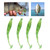 50PCS 5cm Soft Plastic Fishing Lures T tail Grub Worm Baits Fish Tackle Accessory Cyan