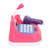 Children Play Cash Register Toy Fun Supermarket Checkout Toy with Microphone Sounds for Boys Girls Toddlers Pink