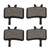 2 Pairs Bike Hydraulic Brake Pads Copper and Semimetal Bike Disc Brake Pads for Outdoor Riding