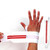 1 Pcs Weight Lifting Wrist Wraps Thumb Support Straps Gym Winding Wrist Brace(white&red)