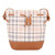 Handbag Portable Women PU Leather Polyester Tote Bag for Travel Picnic Party