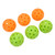 6pcs Outdoor Pickleball Balls Sports Training Pickleballs 40 Holes Pickleball Ball Set for Outdoor Courts Orange Green