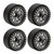 4pcs/set 1.9in Aluminum Alloy Beadlock Wheel Rims for Axial SCX10 90046 RC Crawler Car PartsTitanium