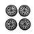 4pcs/set 1.9in Aluminum Alloy Beadlock Wheel Rims for Axial SCX10 90046 RC Crawler Car PartsTitanium