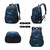 Primary and Secondary School Students Backpack Waterproof Schoolbag with Lunch Bag and Pen Bag
