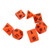21PCS Polyhedral Dice Set Solid Color Plastic Anti Oxidation Educational Role Playing Dice for Game Orange