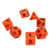 21PCS Polyhedral Dice Set Solid Color Plastic Anti Oxidation Educational Role Playing Dice for Game Orange