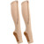 1Pair Zipper MidCalf Length Sock Compression Stockings Slim Leggings Stretch Socks Open Toe(Zipper Socks(Skin Color Bronze Bottom) S/M)