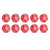 40Pcs 12 Sided Dice Set Polyhedral Dice for Family Party Board Game Pub Club Game Red