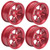 4Pcs RC Wheel Hub Replacement Upgrade Parts Fit for WLtoys 1/18 Remote Control Car Red