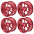 4Pcs RC Wheel Hub Replacement Upgrade Parts Fit for WLtoys 1/18 Remote Control Car Red