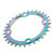 104BCD Mountain Bike Positive &amp; Negative Tooth Disc Chain Wheel Chainring Colorful Plating Color(34T )
