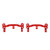 2Pcs Aluminum Alloy Pull Rod Base Metal Pull Rod Base Seat for WPL C24 C14 C14K C24K 1/16 RC CarRed