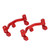2Pcs Aluminum Alloy Pull Rod Base Metal Pull Rod Base Seat for WPL C24 C14 C14K C24K 1/16 RC CarRed