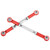 2PCS Rear Suspension Tie Rod Steering Pull Rod Set for JLB for Monster Truck Series 1/10 RC CarRed