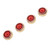 4pcs Aluminum Red Wheel Hub CNC Processing Copper Counterweights for HOBBYPLUS 1/18 4WD CP18P RC Car