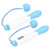 Indoor Fitness Cordless Jumping Rope Electronic Digital Counting Training Skipping RopeBlue White Ball