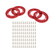 4pcs Rim Lock Rings Aluminum Alloy Replacement 1.9in Wheel Rim Beadlock Ring for Axial SCX10 90046 1/10 Red
