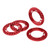 4pcs Rim Lock Rings Aluminum Alloy Replacement 1.9in Wheel Rim Beadlock Ring for Axial SCX10 90046 1/10 Red