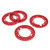 4pcs Rim Lock Rings Aluminum Alloy Replacement 1.9in Wheel Rim Beadlock Ring for Axial SCX10 90046 1/10 Red