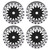 4PCS Aluminum Mesh Pattern Wheel Rims Hub for Axial SCX24 AXI90081 AXI00001 1/24 RC CarBlack