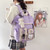 Cute Backpack with  Accessories Lightweight Large Capacity Student Book Bag School Bag Daypack for Outdoor Travel Camping Picnic