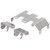 Stainless Steel Armor Skid Plate Set Center Front Rear Guards Plates for Axial SCX24 90081