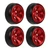 4 PCS RC Drift Tire Aluminum Alloy Tires Replacement Parts for WLtoys K989 1/28 RC Car Red
