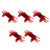 5PCS Simulated Crab Bait Soft Silicone Portable Reusable Artificial Fishing Lure for Angling Red