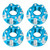 4pcs M4 Carving Hexagonal Nuts Aluminum Alloy Fit for HSP Sakura D3 D4 1/10 RC CarBlue