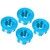 4pcs M4 Carving Hexagonal Nuts Aluminum Alloy Fit for HSP Sakura D3 D4 1/10 RC CarBlue