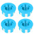 4pcs M4 Carving Hexagonal Nuts Aluminum Alloy Fit for HSP Sakura D3 D4 1/10 RC CarBlue