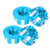 4pcs M4 Carving Hexagonal Nuts Aluminum Alloy Fit for HSP Sakura D3 D4 1/10 RC CarBlue