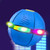 Flying Saucer Ball Magic Deformation Ball with Light Decompression Flying Flat Throw Disc Balls Parent Child Interactive Toy with Light Blue