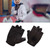 Workout Gloves Hollow Out Breathable Antiskid Weight Lifting Half Finger Fitness Gloves with Wrist Strap for Gym Black L