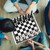 Plastic Outdoor International Chess Set Game with Foldable Chessboard