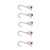 5 Pcs Winter Ice Fishing Jigs Kit Ice Fishing Hooks Lures for Bass Perch Crappie 3mm